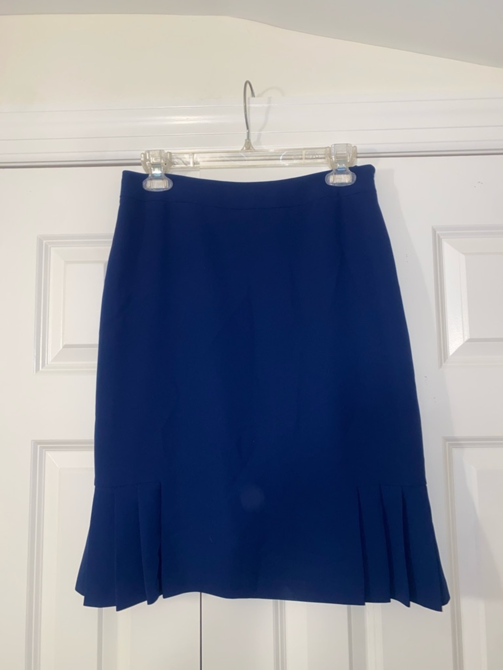 Classic Navy Pleated Hem Skirt - Women's